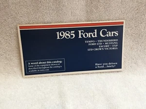 1985 FORD AUTOS MINI VERKAUFSPROSPEKT THUNDERBIRD MUSTANG CROWN VIC EXP LTD "NOS"  - Bild 1 von 7