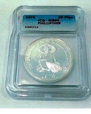 1976-M PHILIPPINES BOUNTIFUL HARVEST 25 PESO ICG MS 64 - Image 1 of 2