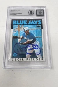 Cecil Fielder 1986 Topps #386 RC Blue Jays BAS Slabbed Becket Card Grade 10 - Picture 1 of 1