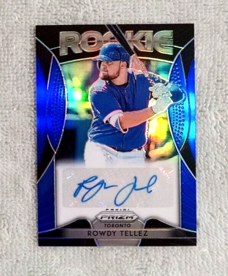 2019 Panini Prizm Rowdy Tellez Blue Prizm Rookie Auto #RA-RT w/ Top Loader - Image 1 of 4