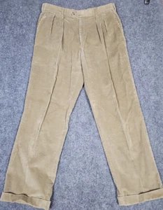 LL Bean Pants Mens 35 Brown Straight Corduroy Comfort Waist Outdoor 35x31 - Picture 1 of 5