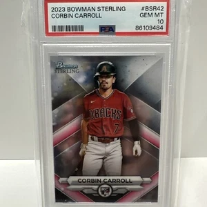 2023 Bowman Sterling Corbin Carroll Rookie PSA GEM MT 10 - Picture 1 of 8