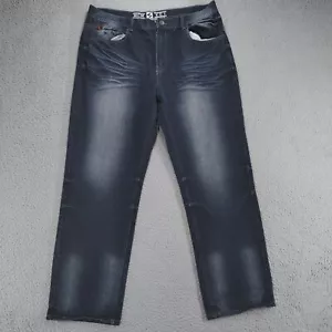 Southpole Wide Leg Baggy Jeans Mens 40x32 Hip Hop Skater Y2K Dark Wash - Picture 1 of 16