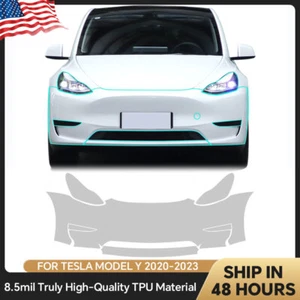 For Tesla Model Y 2020-2024 Front Bumper Precut Paint Protection Film PPF TPU - Picture 1 of 20