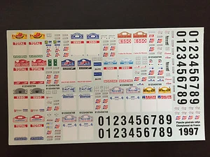 ADDITIFS DECALS 1/24 RALLYE TOUQUET ANTIBES LYON CHARBONNIERES 1997 RALLY - Foto 1 di 1