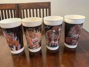 1992 McDONALDS USA BASKETBALL DREAM TEAM CUPS (4) : Pippen , Ewing, Barkley - Picture 1 of 2