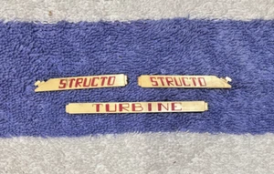 1970s Structo Turbine Truck Plastic Hood & Door Badges Original Parts - Picture 1 of 1