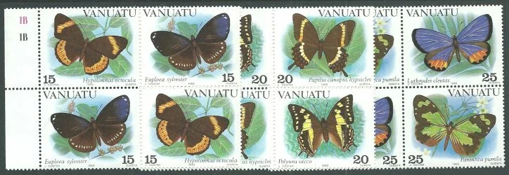 VANUATU 1983 бабочки набор в блоках MNH..............................60881 - Изображение 1 из 1