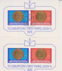 Liechtenstein 70. Birthday By Prince Franz Josef Mint + Postmarked 5007