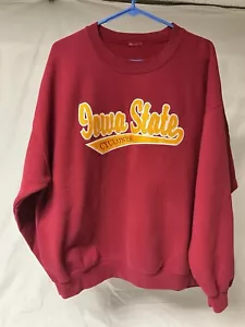 Felpa girocollo vintage Iowa State toppa rialzata logo scritta - Foto 1 di 11