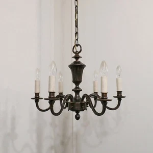 Antique Chandelier French Bronzed Six Arms Restored & Rewired - Picture 1 of 15