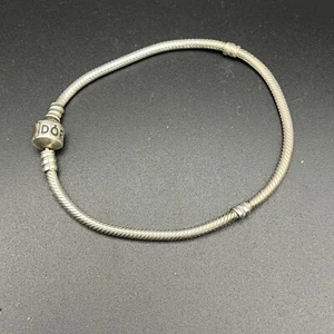 Pandora Plata Auténtico Dije Pulsera 8" Estampado S925 ALE ~ Sin Dijes - Imagen 1 de 6