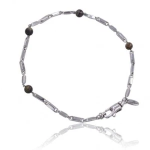 Pulsera de Hombre Lorenz 925% Plata Brown - Imagen 1 de 5