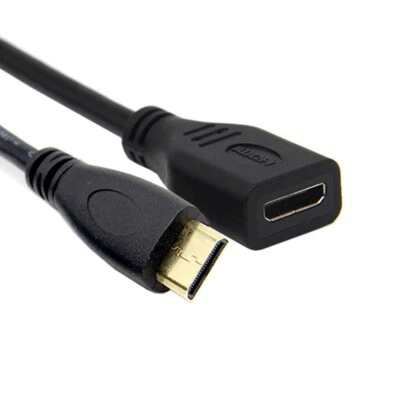 Mini HDMI Typ-C Buchse Buchse auf HDMI Typ-A Stecker Adapter Verlängerungskabel - Bild 1 von 4