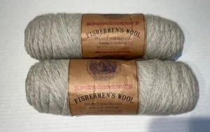 2 - Lion Brand 150-123 Oatmeal Fishermen's Wool Yarn Pure Virgin Wool 2x465 Yds - Picture 1 of 7