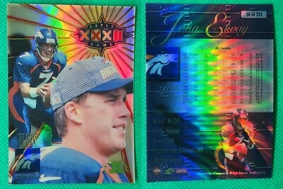 1998 Edge Super Bowl XXXII #6 John Elway HOF SSP REFRACTOR Denver Broncos - Image 1 of 4