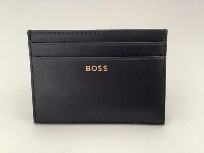 New Men’s Hugo Boss ‘Ariell’ Black Premium Leather 5-Card Holder Boxed - Image 1 of 4
