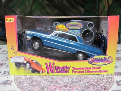 Maisto 1/25 Impala Jumpin’ Hop Rods Lowrider Car Wired Remote Control Blue - Image 1 of 4