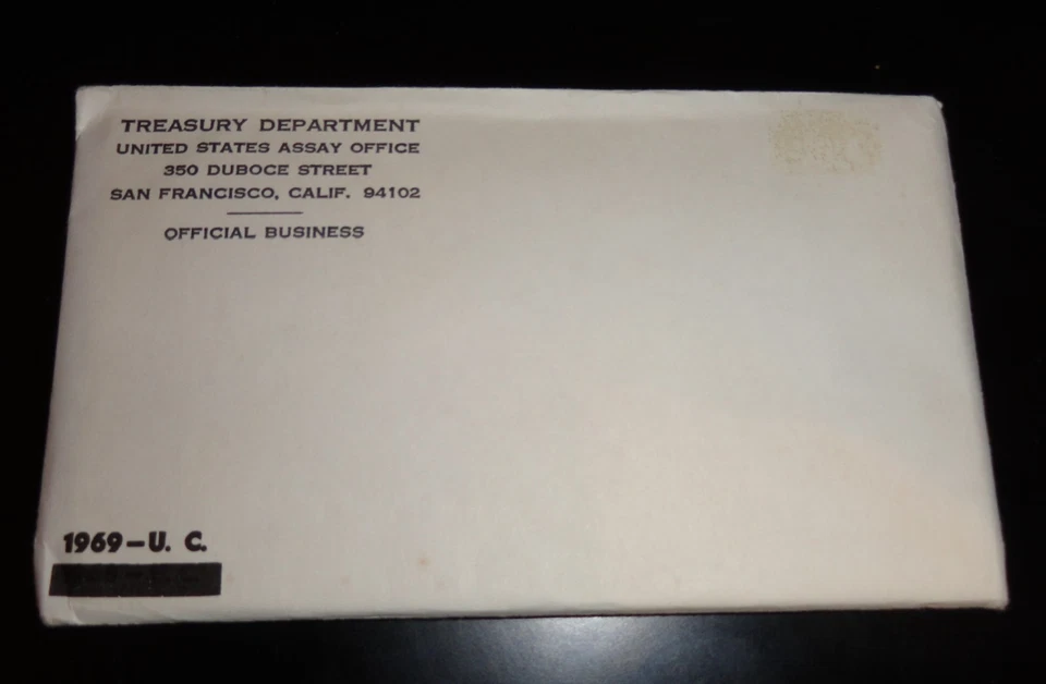 1969 MINT SET. ISSUED BY US MINT. Envelope Sealed / Unopened - Image 1 of 2