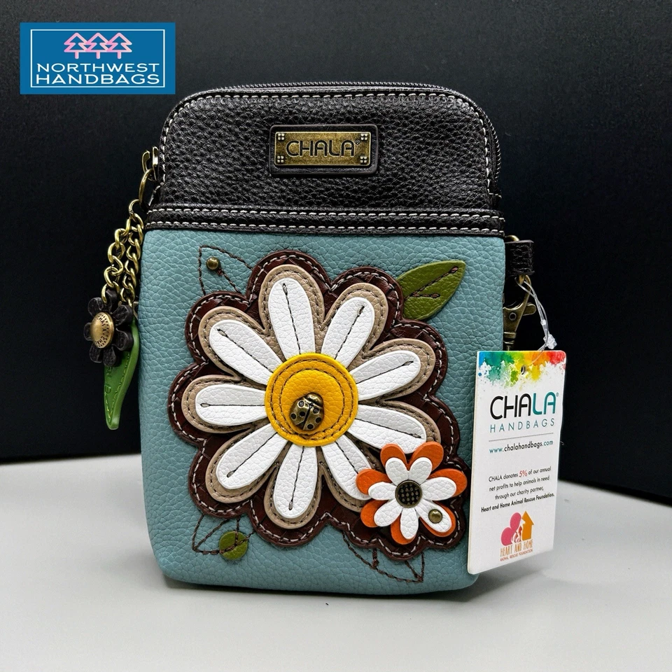 Chala Handbags Daisy Cell Phone Crossbody Bag Womens Purse Charm