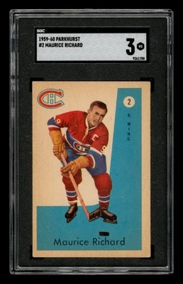 1959-60 Parkhurst #2 Maurice Richard SGC 3 VG HOF - Image 1 of 2