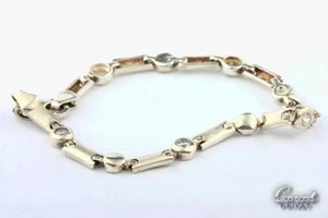 Kette 925 er Silber Armkette 5 Kristalle Länge 19 cm - - Bild 1 von 6