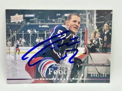 2007-08 UPPER DECK UD EXCLUSIVES #274 ADAM FOOTE /100 SIGNED IP AUTO - Image 1 of 2