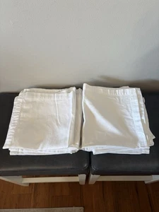 12er Set weiße Williams Sonoma Abendessen Servietten 100 % Baumwolle 19”x18” - Bild 1 von 7