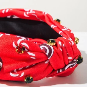 Christmas Headband Fashion Print Rhinestone Christmas Hair Accessories For Women - Picture 1 of 14