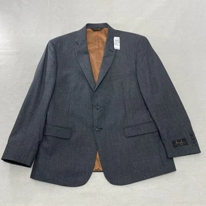 Chaqueta Abrigo Deportivo Joseph Jos a Bank Calce Ajustado Gris Lana Algodón Talla 44s TOTALMENTE NUEVA - Imagen 1 de 17