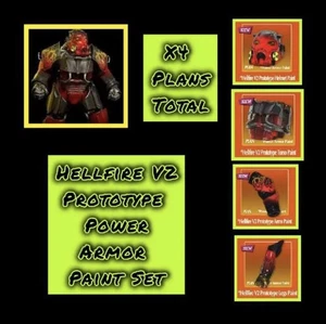 ¡Artículos de Fallout 76 Xbox! ¡Juego de planos de pintura PA prototipo Hellfire V2! - Imagen 1 de 1