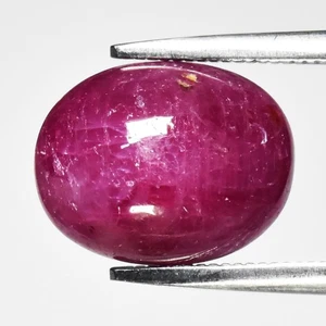 💎 3.66ct Oval Cabochon Natural Purplish Red Ruby - Unheated, Burma Gemstone - Picture 1 of 4