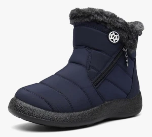Womens Warm Fur Lined Winter Snow Boots Waterproof 10 US Medium Comfortable - Picture 1 of 10