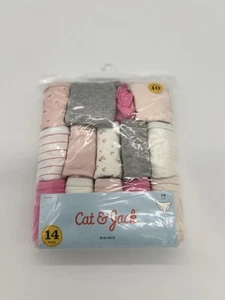 NWT Cat & Jack Girls 14 Pack 100% Cotton Bokini Panties Assorted Colors Size 10 - Picture 1 of 2