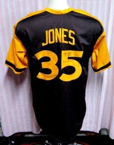 RANDY JONES SIGNED SAN DIEGO PADRES JERSEY 76 CY JUNKMAN TSP #2 - Picture 1 of 3