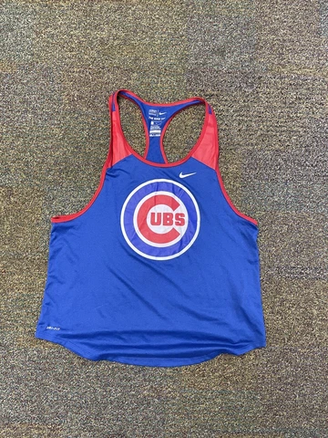 Nike Chicago Cubs Men’s Size L Blue Athletic Racer Back Tank Top Cover