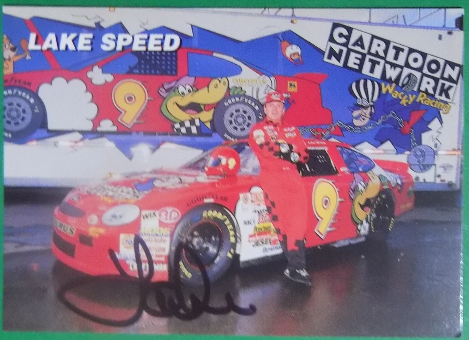 TARJETA AUTOGRAFIADA DE LAKE SPEED CARTOON NETWORK NASCAR Foto 1 de 1