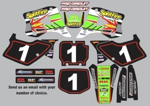 Graphic Kit for 1994-1998 Kawasaki KX125 250 KX250 125 Decals logo sticker - Foto 1 di 3