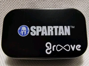 Spartan Groove Ring Silicone Band Thin Black & Blue Size 8 Infinity In Box - Picture 1 of 8