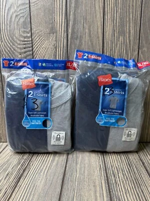 Paquete de 2 camisetas sin etiquetas Hanes Boys XL/18-20 súper suaves lote o 2 paquetes de 2  Foto 1 de 4