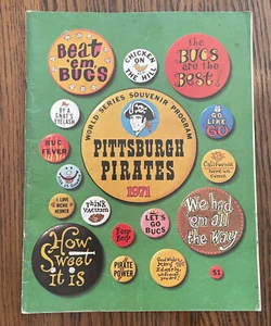 VTG 1971 World Series Souvenir Program Pirates vs Orioles Signed by Dock Ellis - Picture 1 of 12