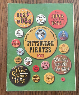 VTG 1971 World Series Souvenir Program Pirates vs Orioles Signed by Dock Ellis - Image 1 of 4