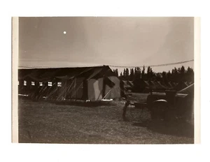 WWII WW2 Original Photo Eerie Dark Photo of Military Tents 1940s (Pls READ) - Picture 1 of 4