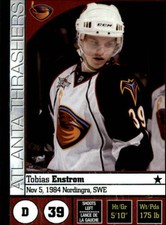 2008-09 Panini Stickers Atlanta Thrashers Hockey Card #9 Tobias Enstrom