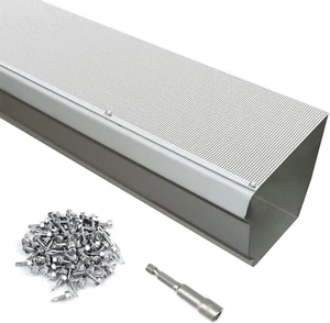 35 Pack Stainless Steel Micro Mesh Gutter Guard for 4", 5", 6" Gutter System, Un - Picture 1 of 8
