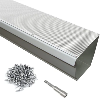 35 Pack Stainless Steel Micro Mesh Gutter Guard for 4", 5", 6" Gutter System, Un - Image 1 of 4