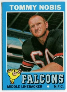 1971 Topps #60 Tommy Nobis Atlanta Falcons - Foto 1 di 2