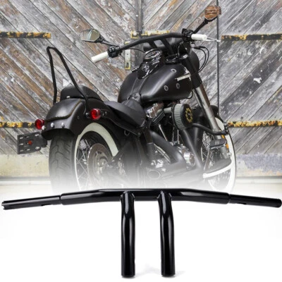 Fat 1" & 1-1/4" T-BARS 8" RISE HANDLEBARS DRAG BAR FIT FOR HARLEY HONDA CUSTOM Foto 1 de 4