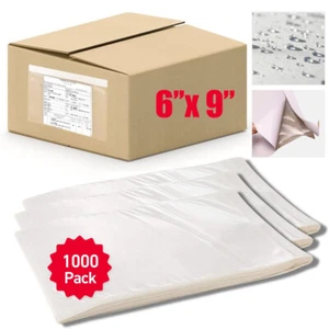1000Pack 6"x9" Clear Packing List Envelopes Shipping Label Pouches Self Adhesive - Picture 1 of 8