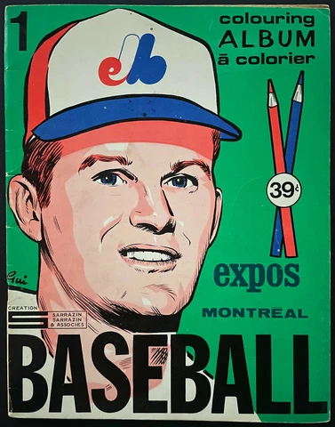 1970's Montreal Expos Colouring Book Vintage MLB Baseball Coloring + Ticket Info Cover